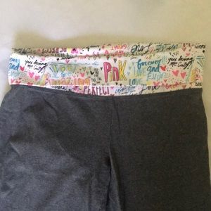 Victoria’s Secret PINK yoga pant, gray medium